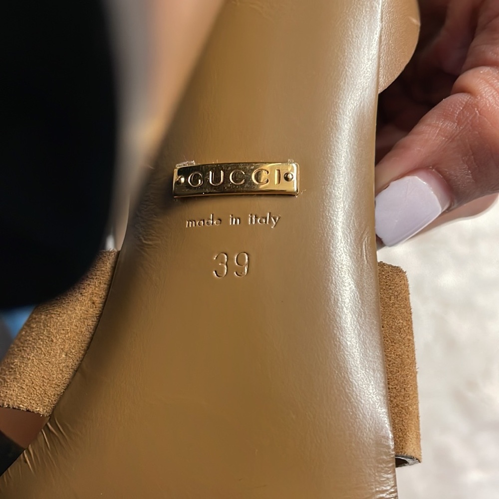 NWT GUCCI candy crossover high heel sandal in brown size 39 - Picture 5 of 9